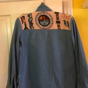Vintage embroidered denim jacket